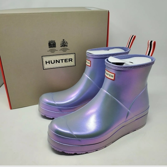 Hunter Original Play Short Nebula Purple Boots 11